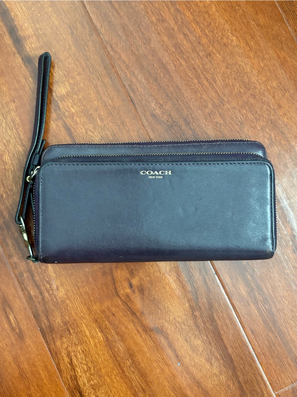 Coach Purple Leather Wristlet Wallet
